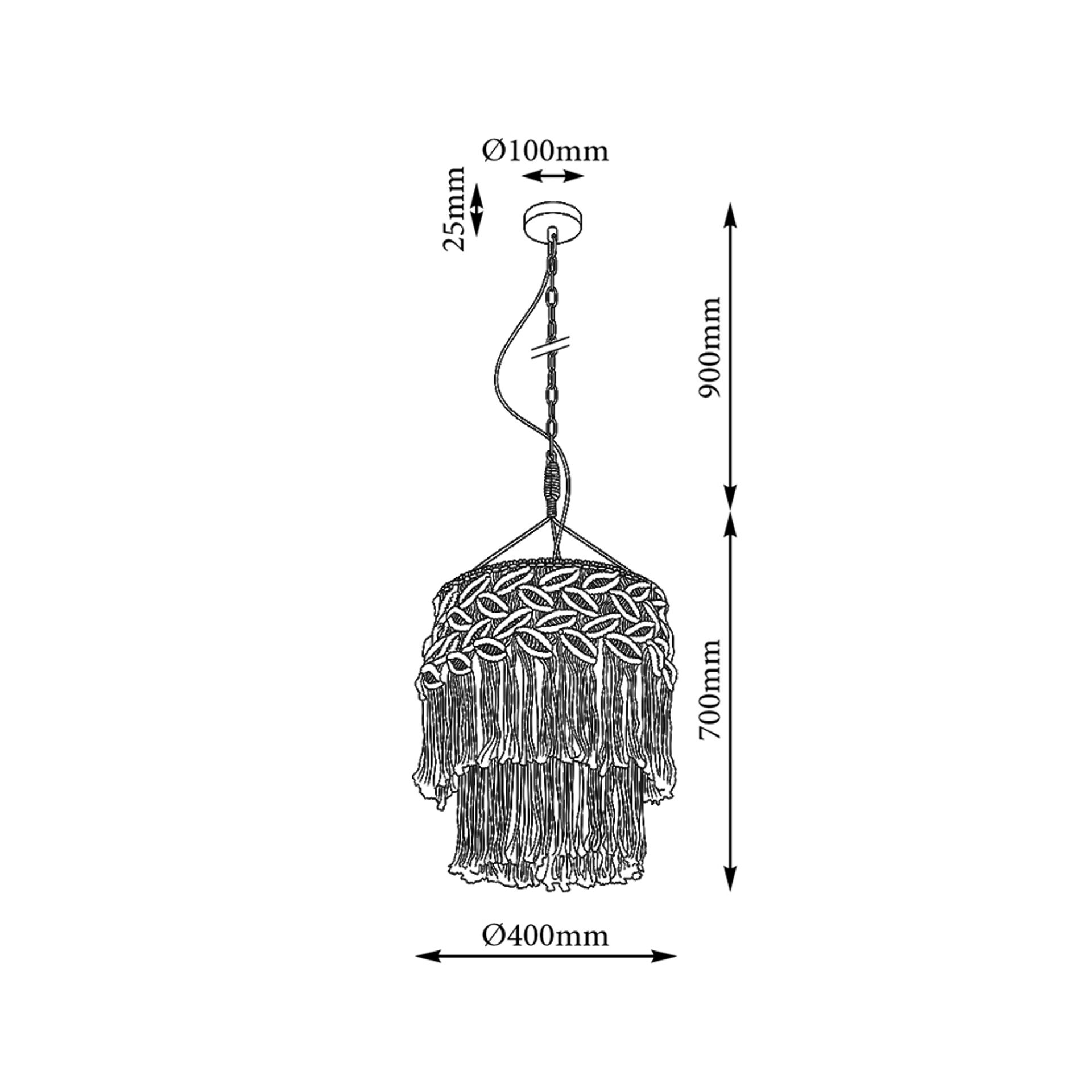 Livspace Weave Pendant | White