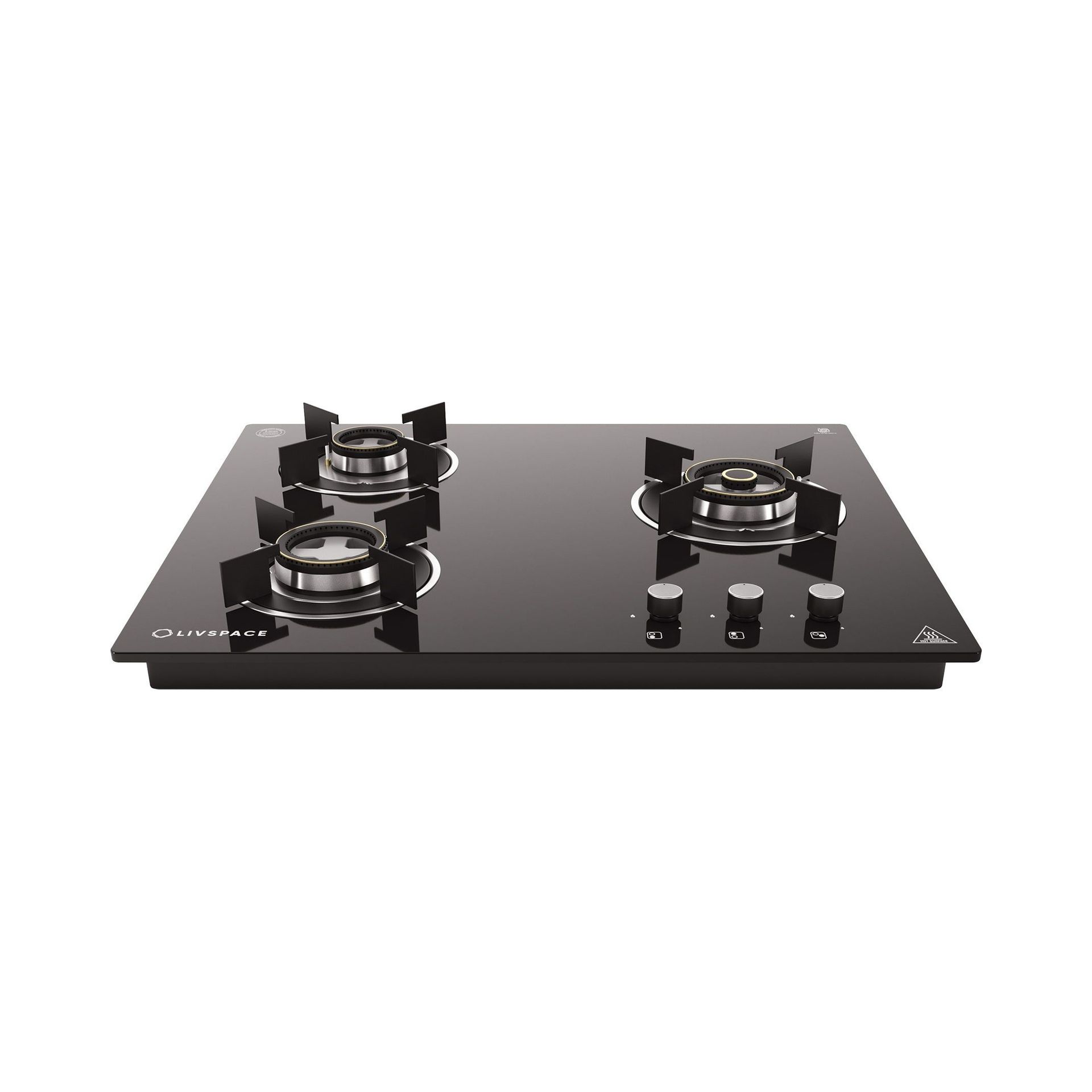 Optima Gloss 3-burner Brass Hob | Auto Ignition - 60 cm