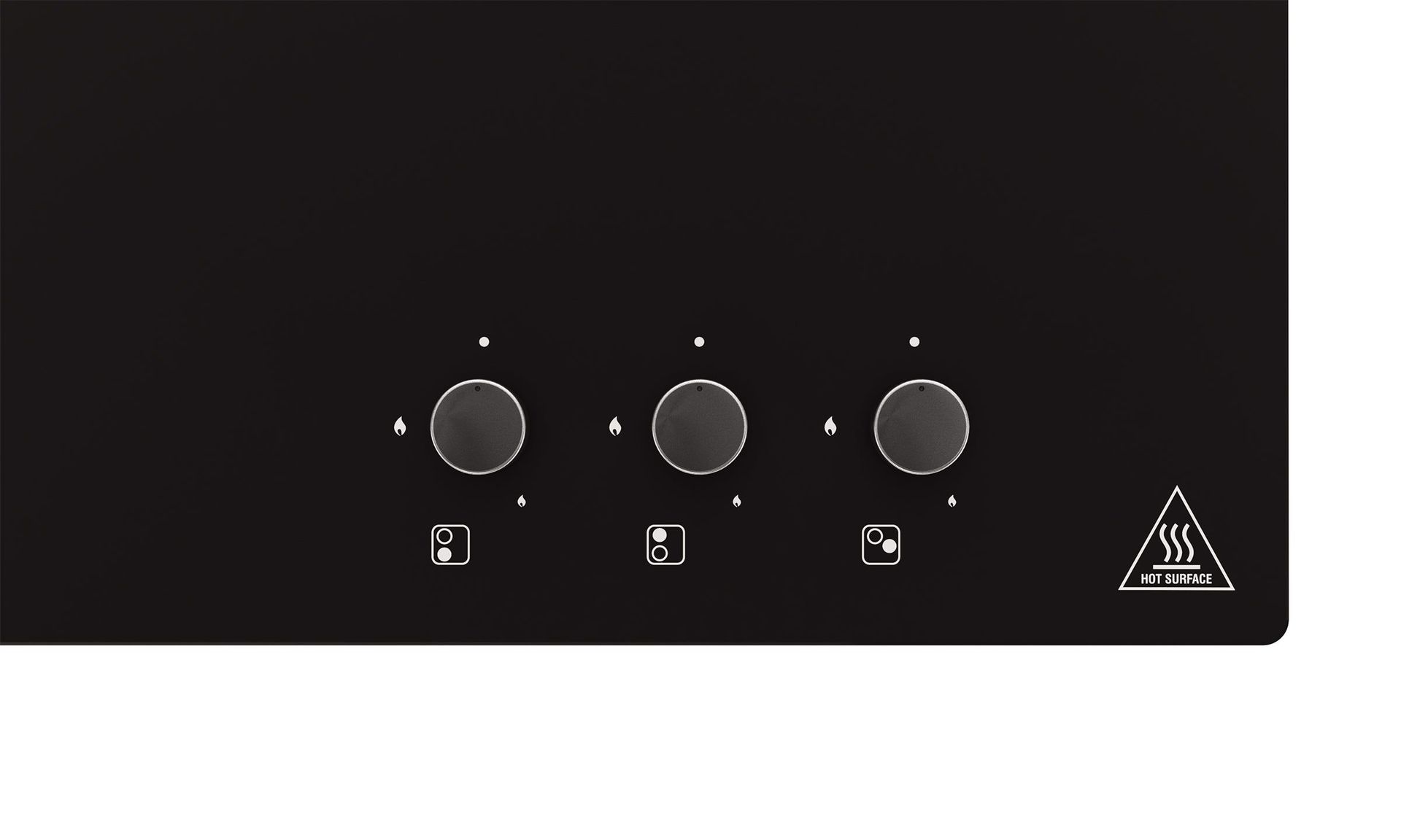 Optima Gloss 3-burner Brass Hob | Auto Ignition - 60 cm