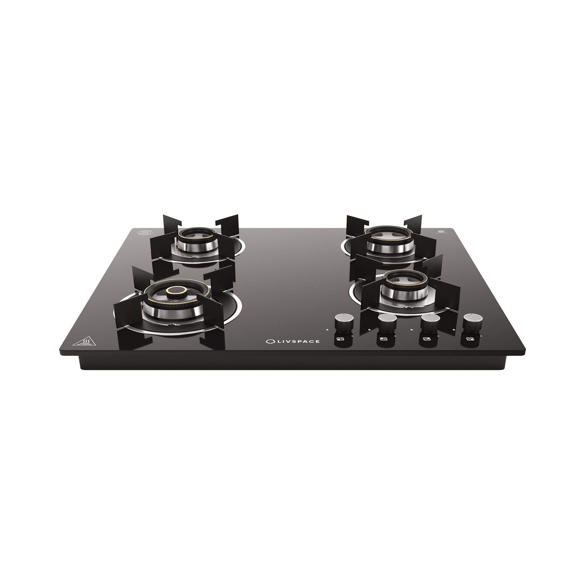 Optima Gloss 4-burner Brass Hob | Auto Ignition - 60 cm