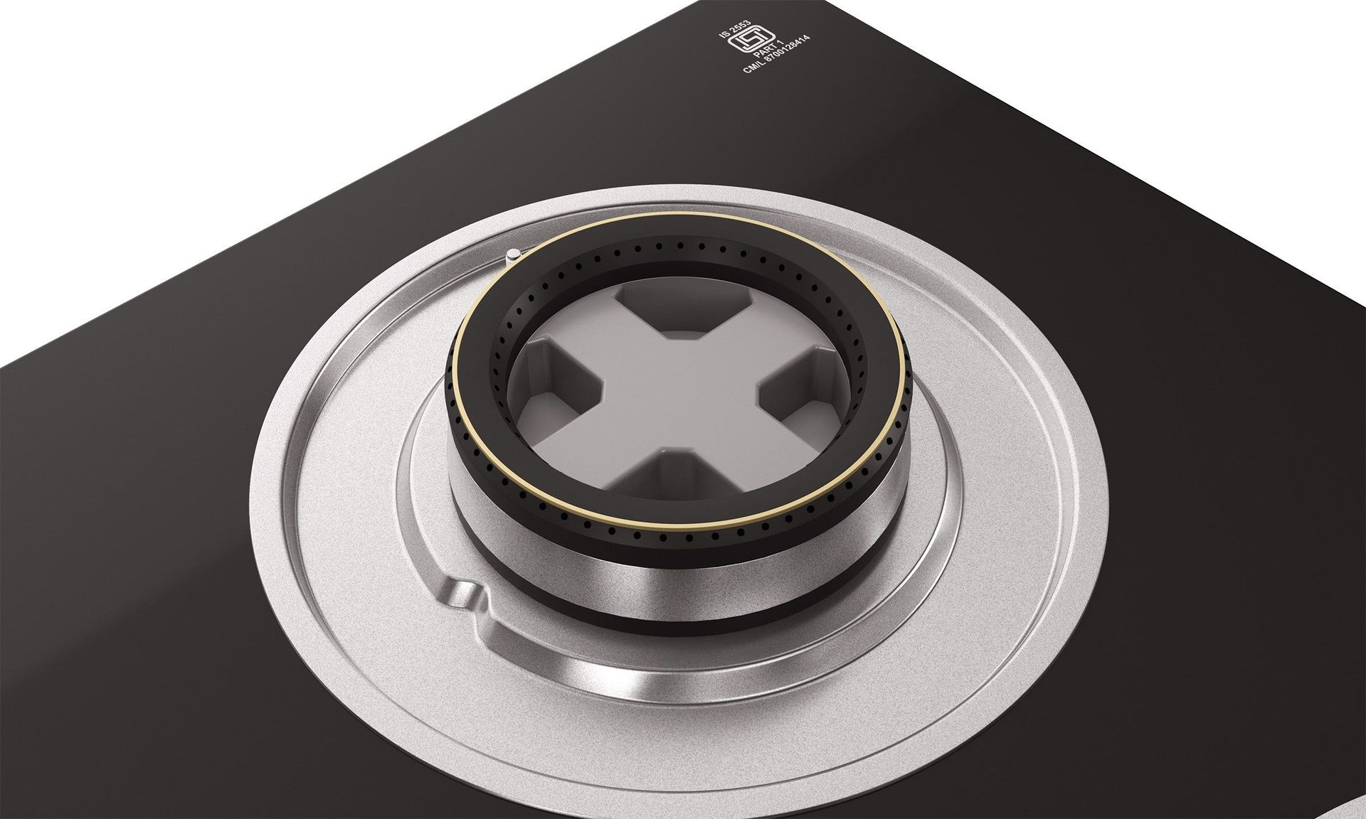 Optima Gloss 4-burner Brass Hob | Auto Ignition - 60 cm