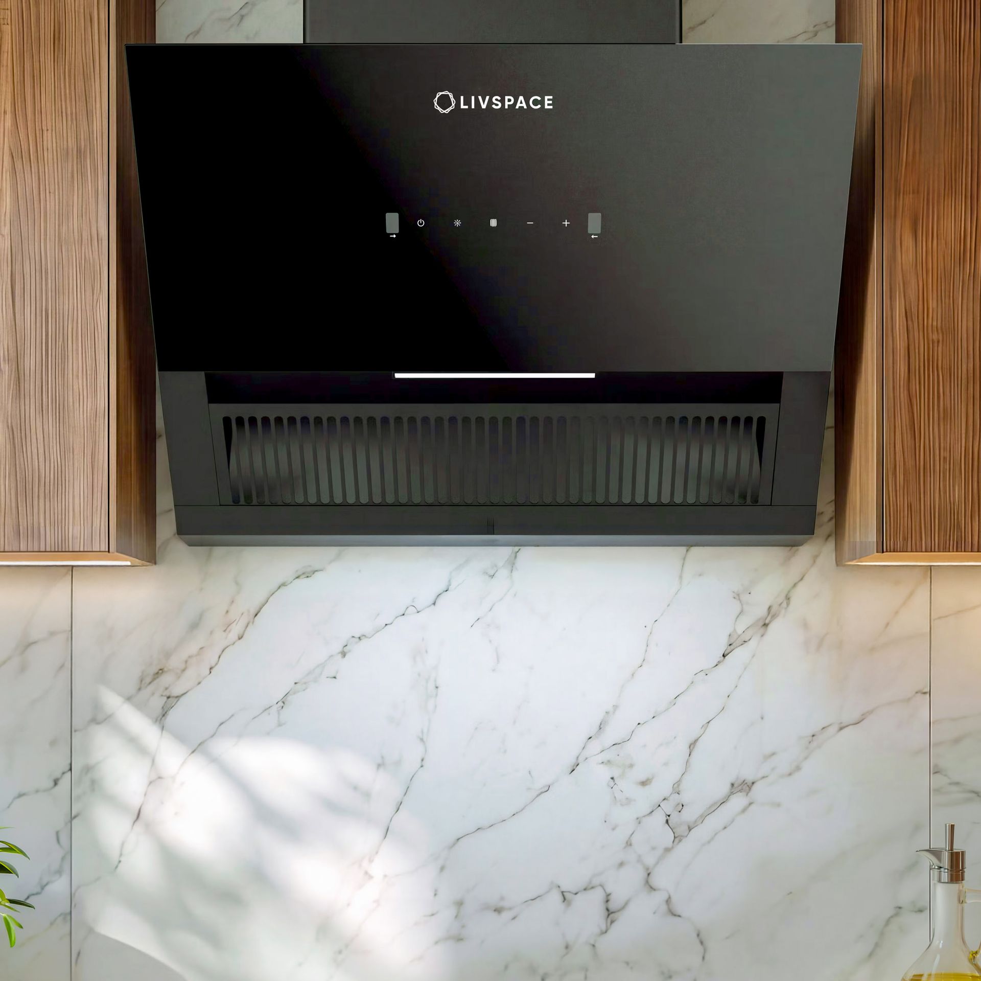 Optima 60 cm Inclined Chimney | Ducted 1200 m3/h Suction | Auto Clean