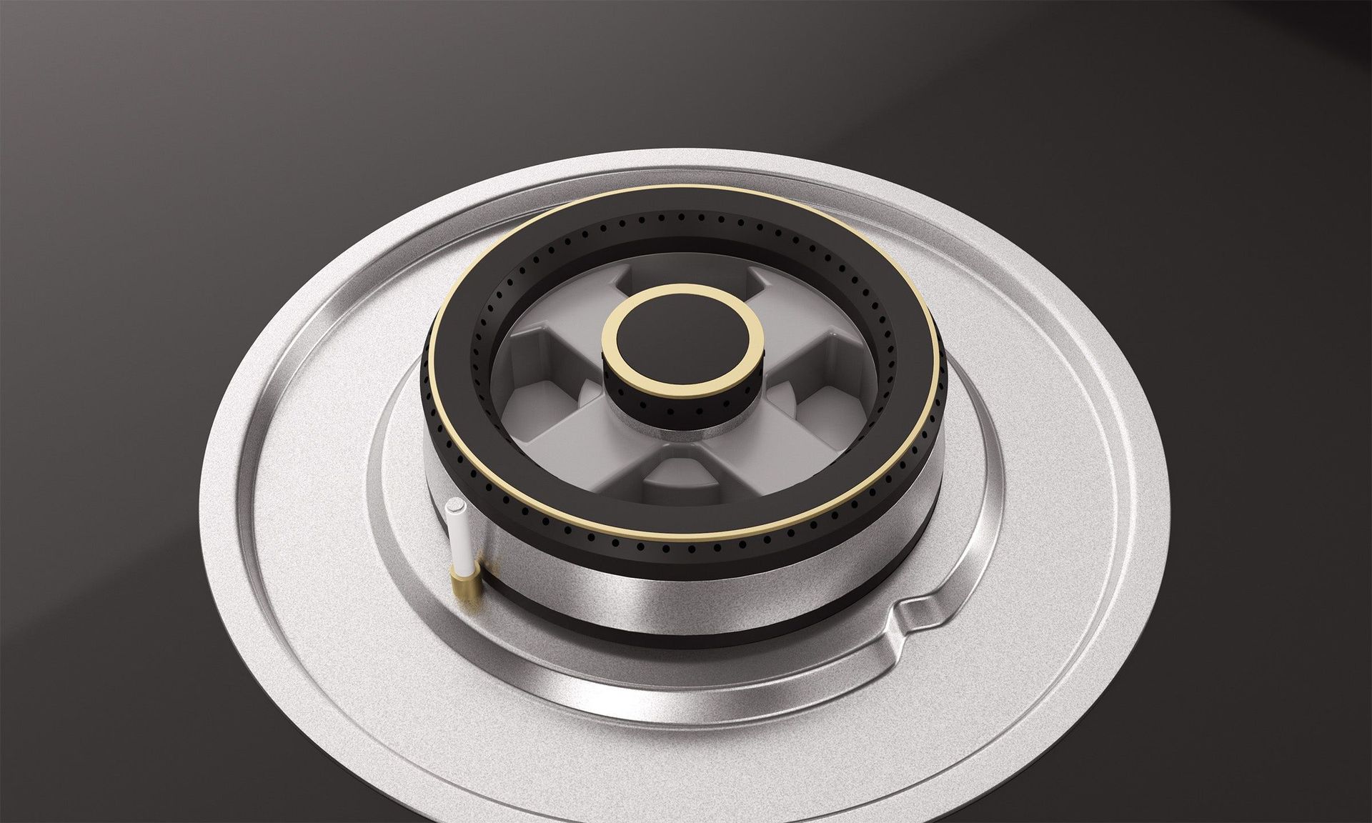 Optima Gloss 4-burner Brass Hob | Auto Ignition - 90 cm