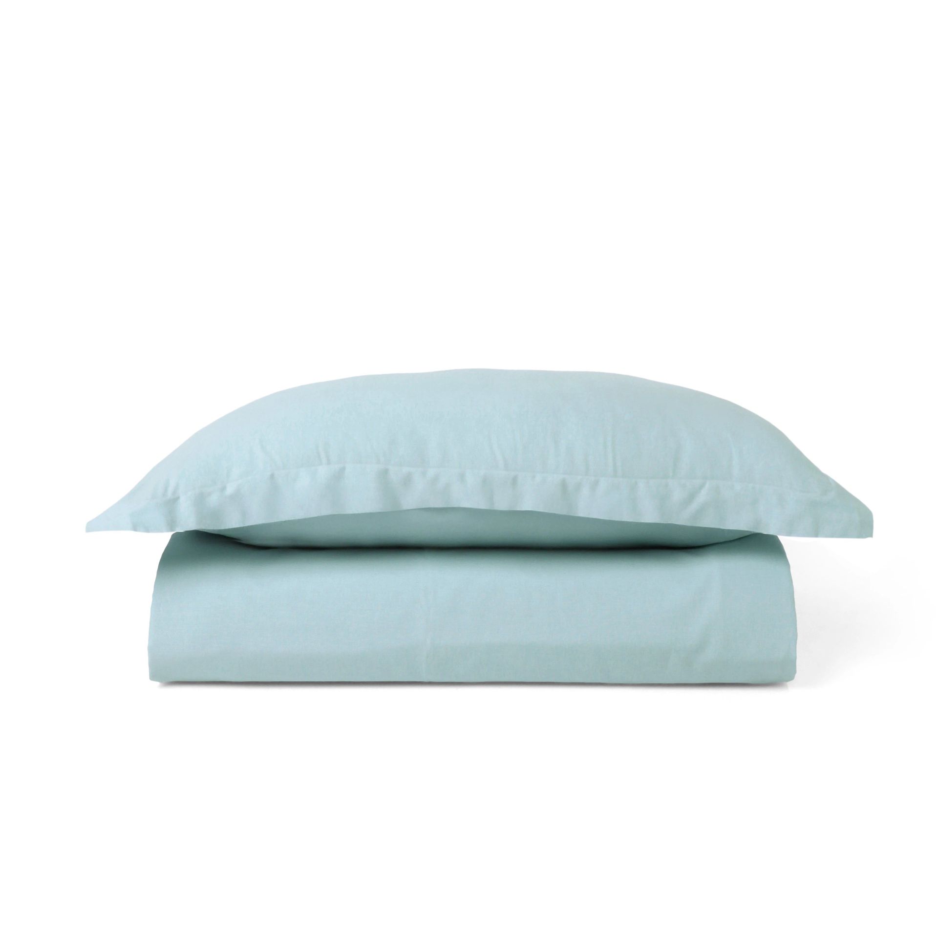 Solid Dyed 144 TC 100% Cotton Blue Sky Single Bedsheet Set | Paleto