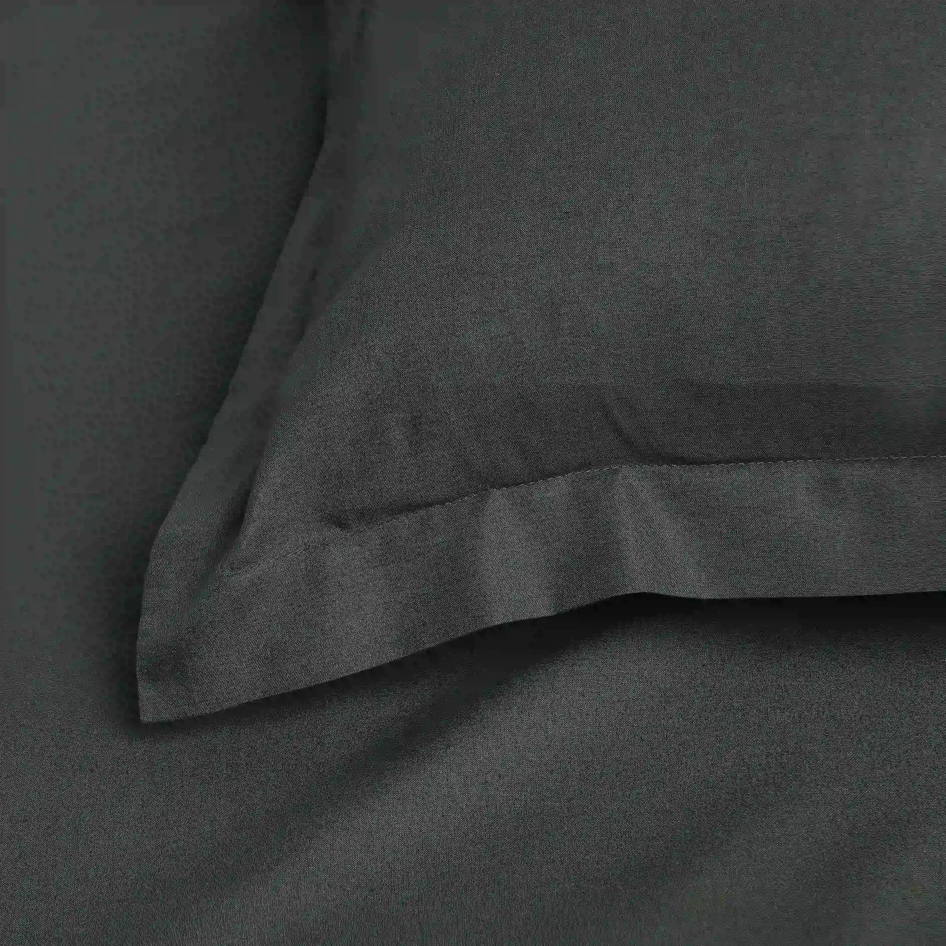 Solid Dyed 144 TC 100% Cotton Dark Grey Super King Bedsheet Set | Paleto
