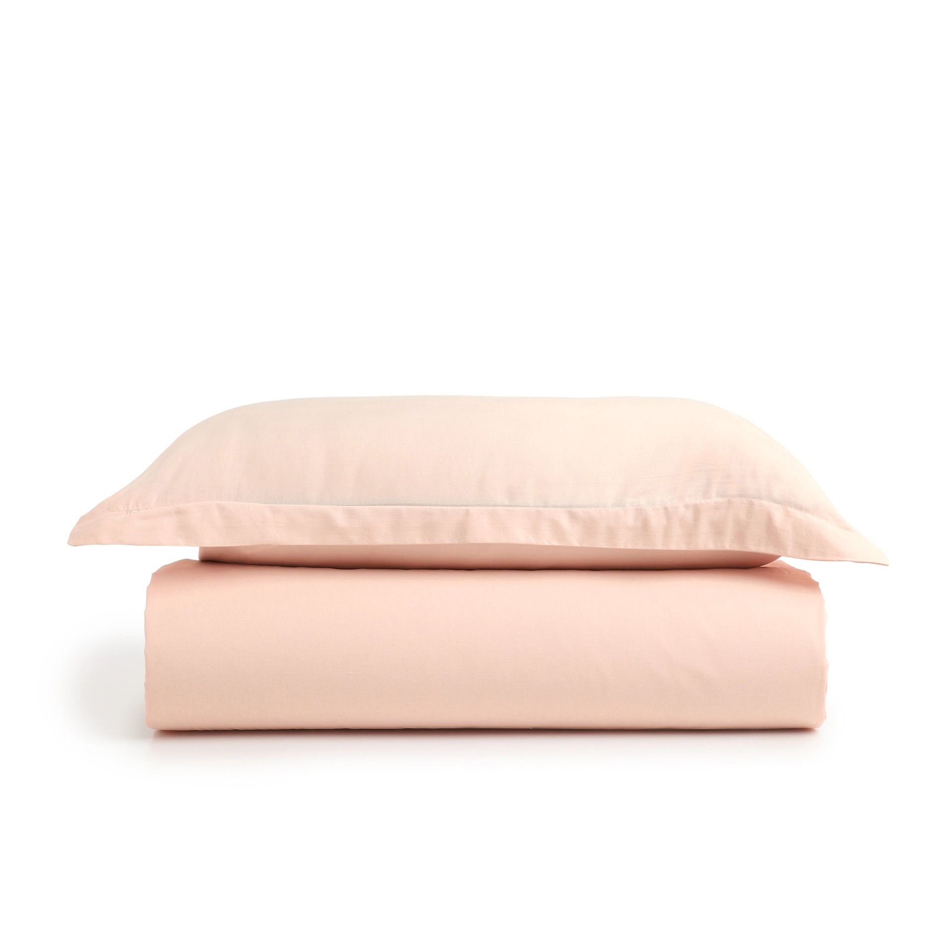Solid Dyed 144 TC 100% Cotton Veiled Rose Single Bedsheet Set | Paleto