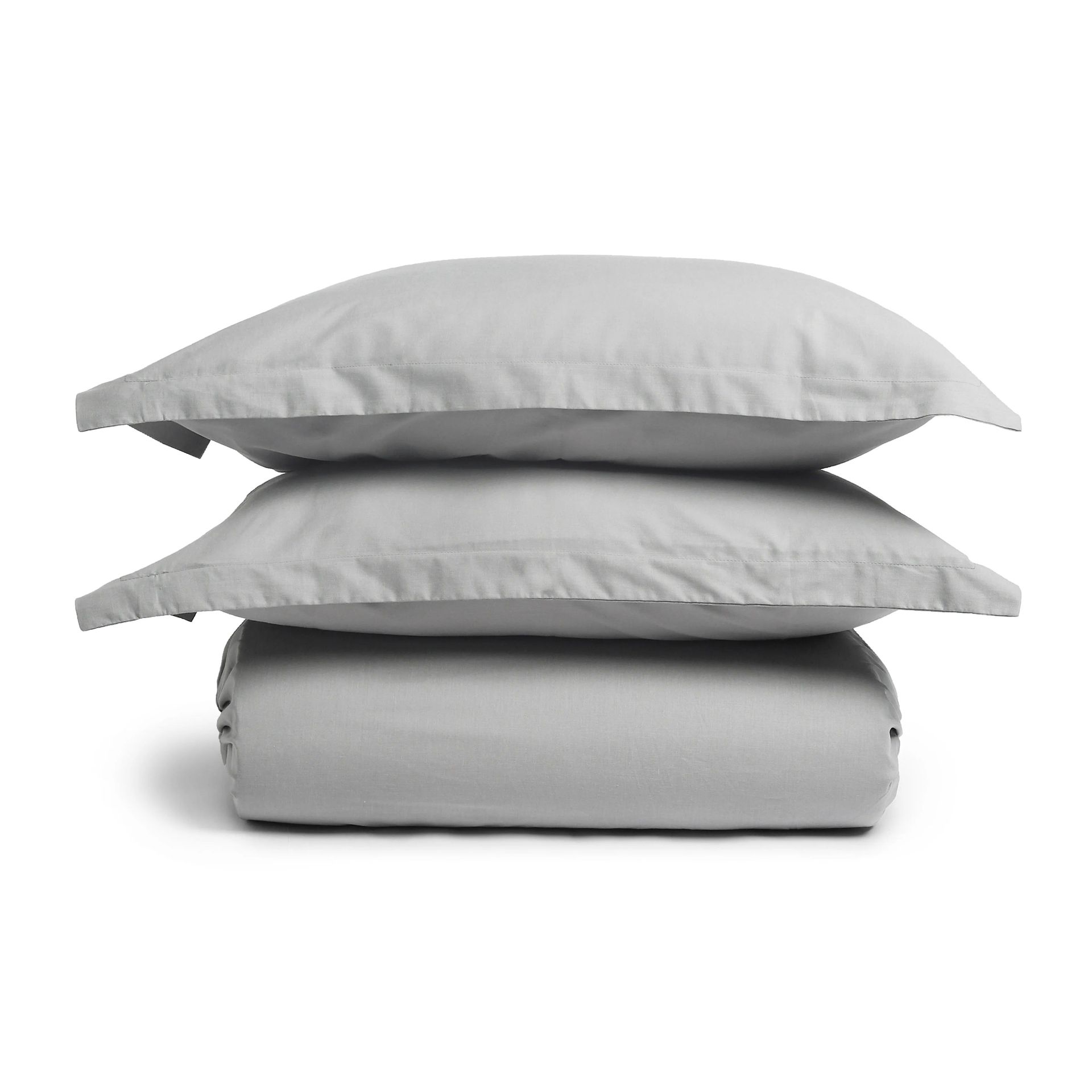 Solid Dyed 144 TC 100% Cotton Grey King Fitted Sheet Set | Paleto