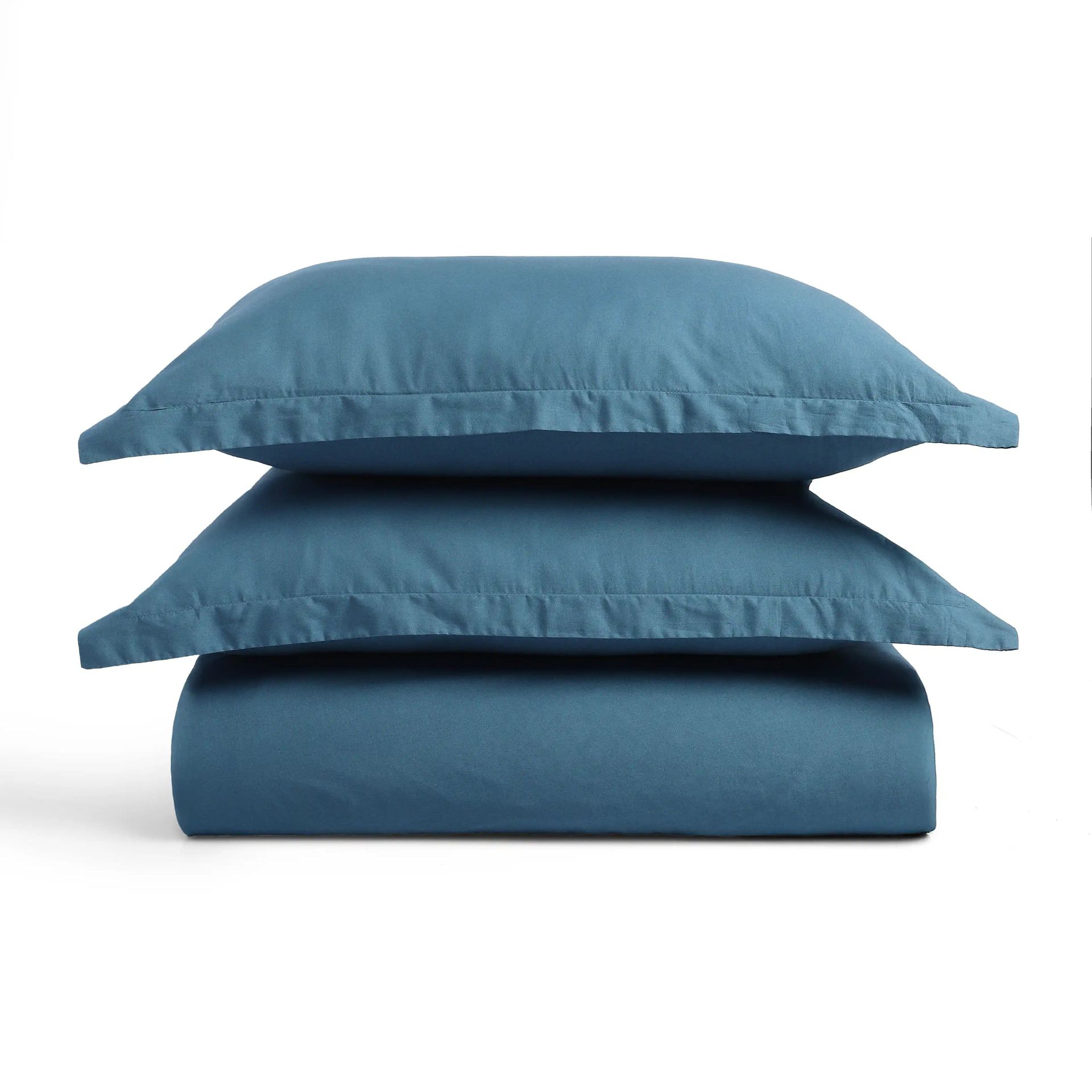Solid Dyed 144 TC 100% Cotton Mineral King Fitted Sheet Set | Paleto