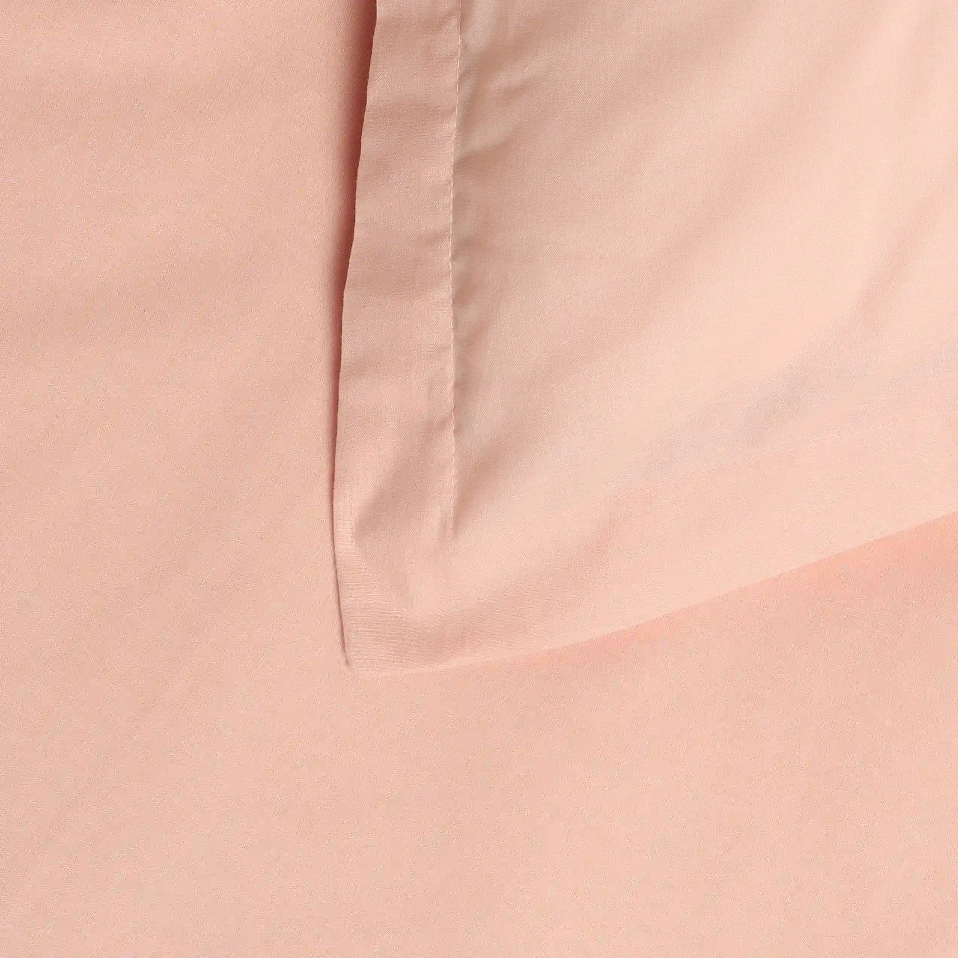 Solid Dyed 144 TC 100% Cotton Veiled Rose King Fitted Sheet Set | Paleto