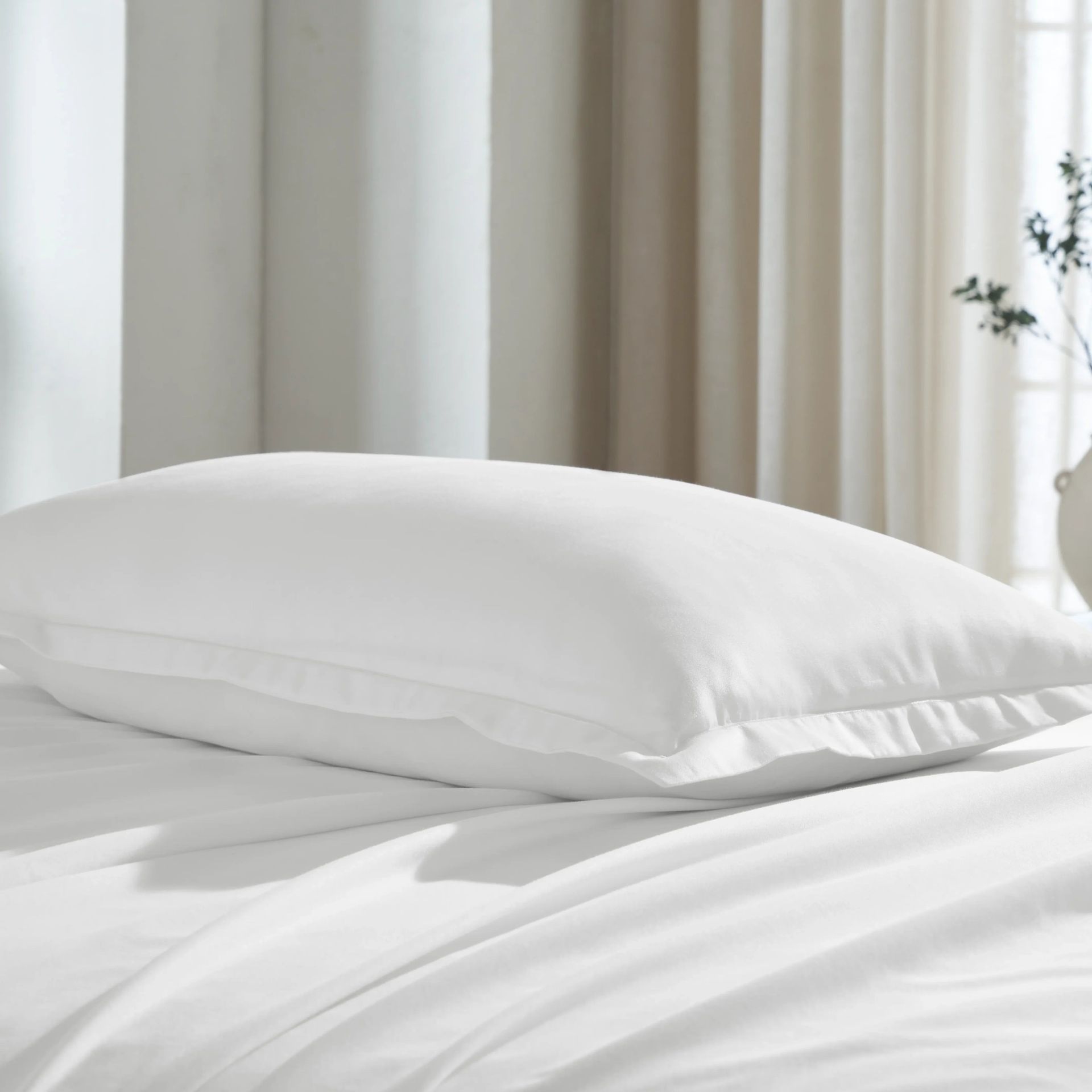 Solid Dyed 800 TC 100% Cotton White Super King Bedsheet Set | Pelushe