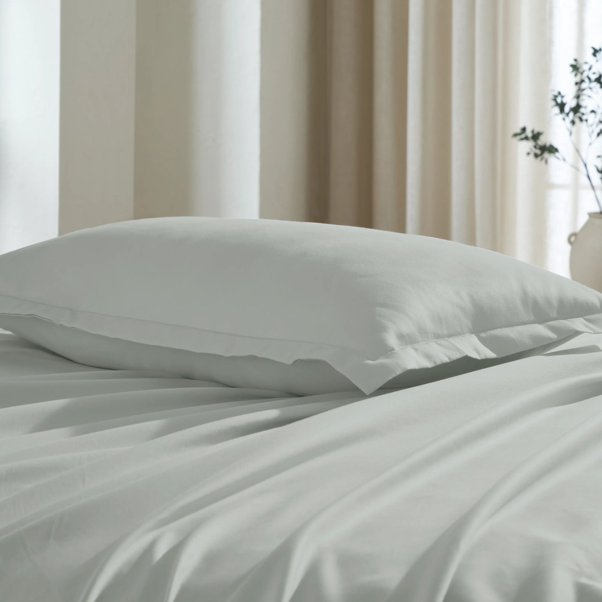 Solid Dyed 800 TC 100% Cotton Silver King Fitted Sheet Set | Pelushe