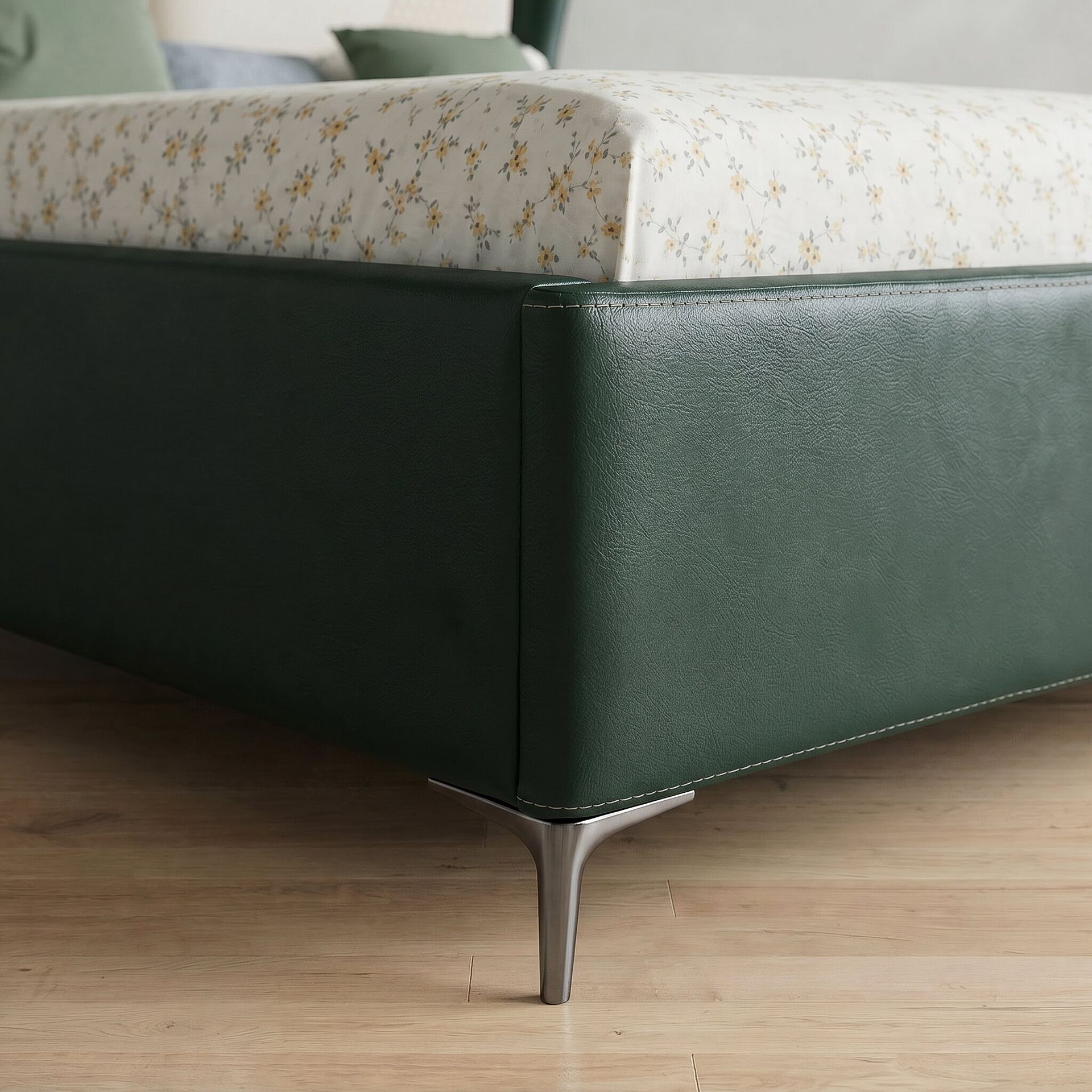Regalia King Size Bed without Storage SilkStone Vegan Leather Upholstery