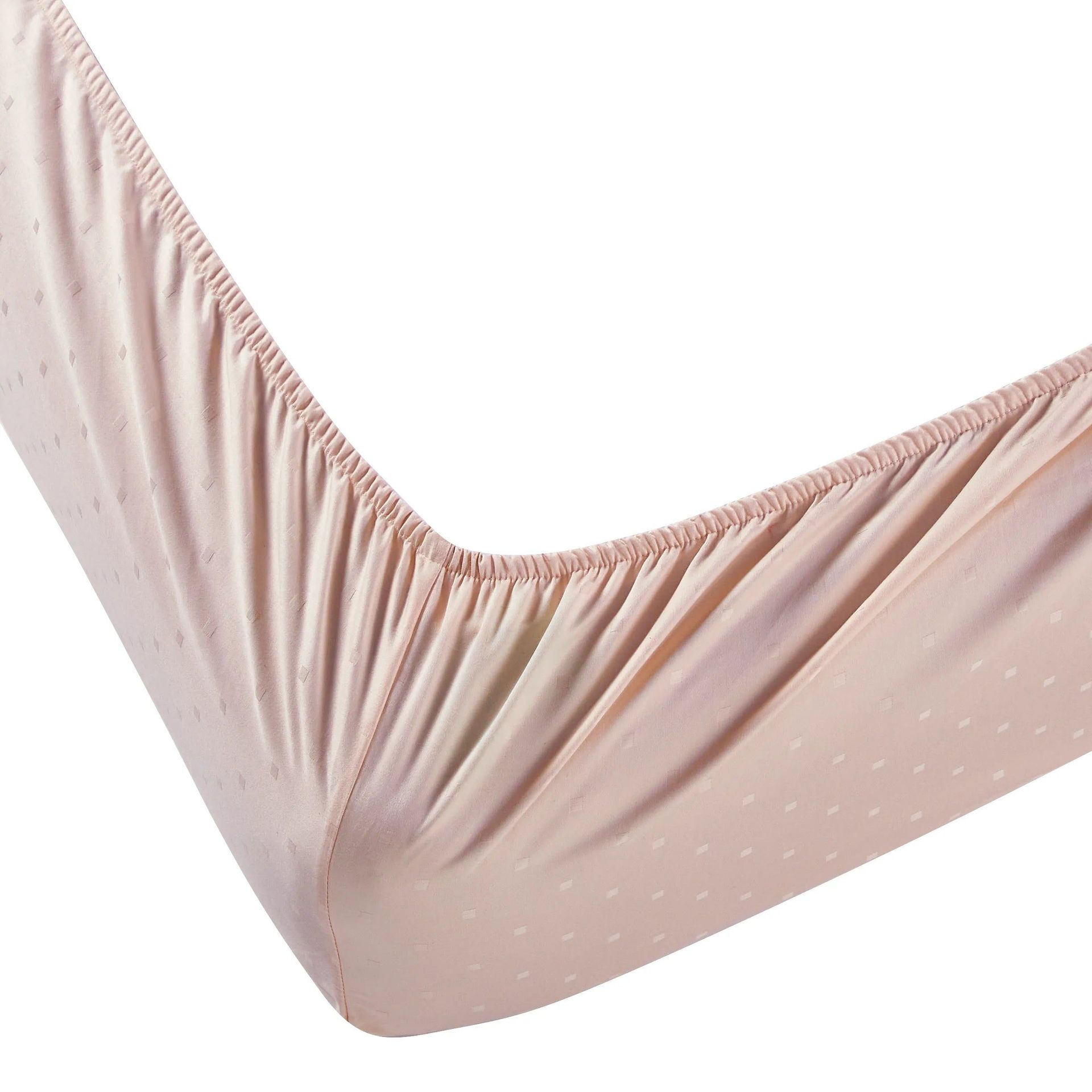 Solid Dyed 1000 TC 100% Cotton Veiled Rose King Fitted Sheet Set | Ricaso