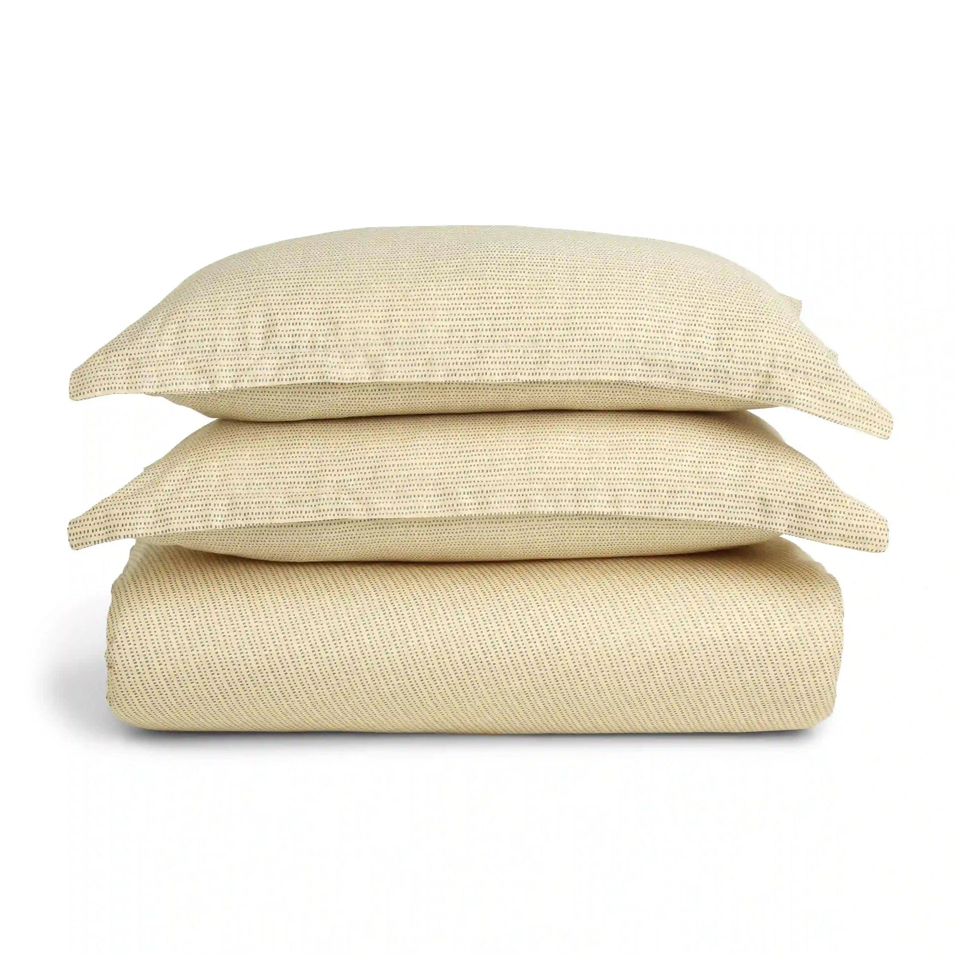 Geometric 250 TC 100% Cotton Nude King Fitted Sheet Set | Yutori