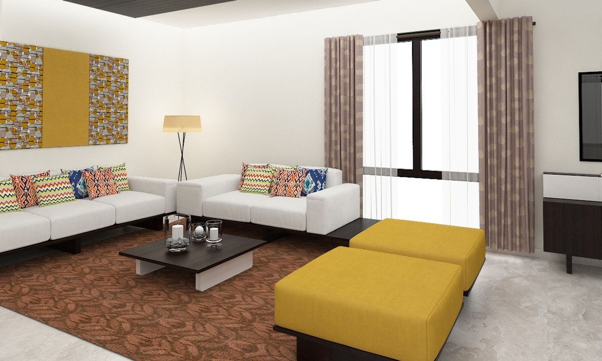 Buy Contemporary Fusion Living Room online in India - livspace.com