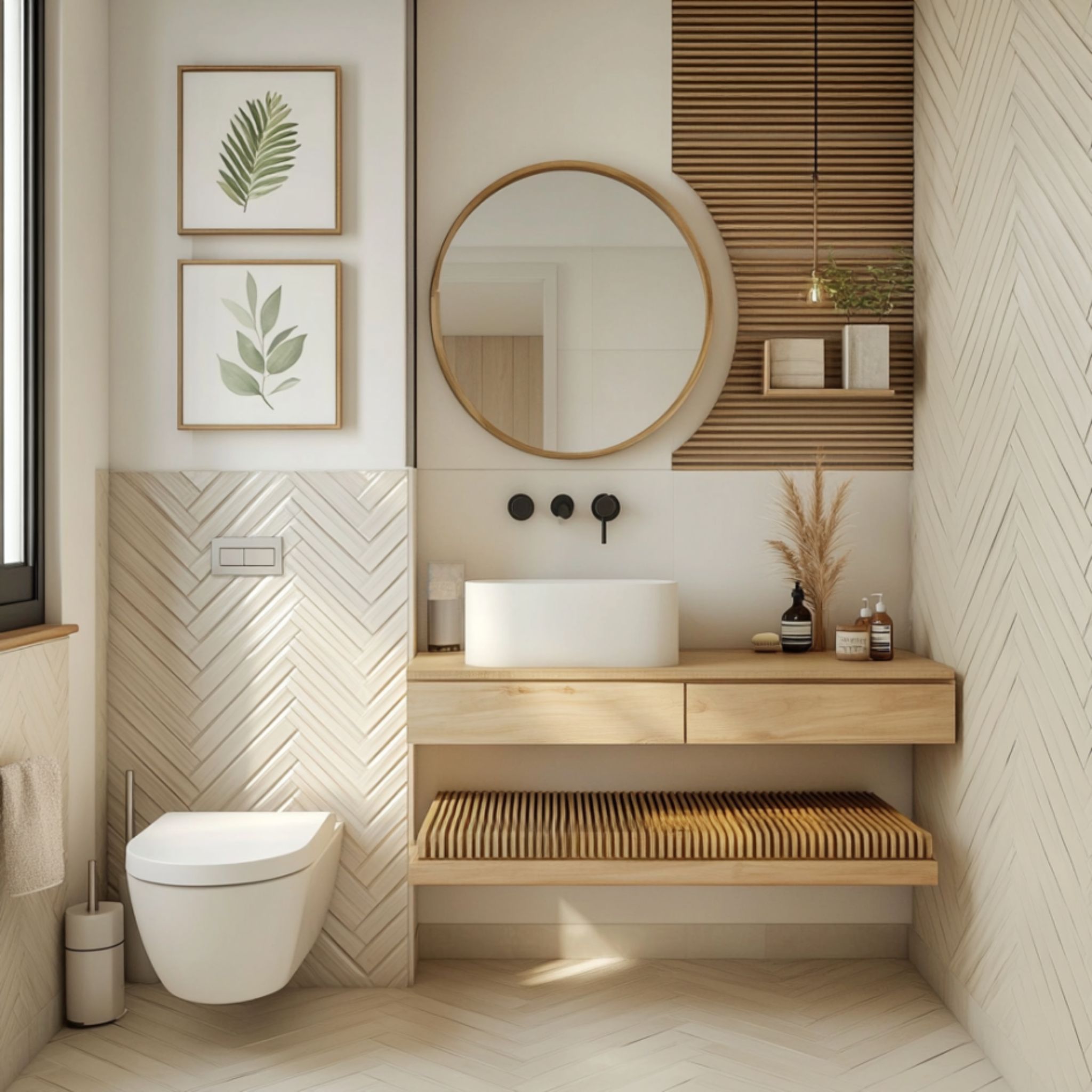Long Ceramic Subway Tiles Design in White With Matte Texture | Livspace