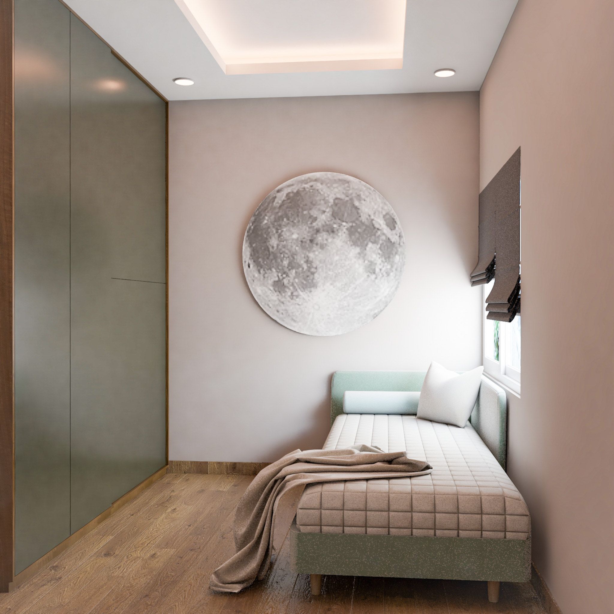 Compact Kids' Room Design With Wooden Flooring Livspace