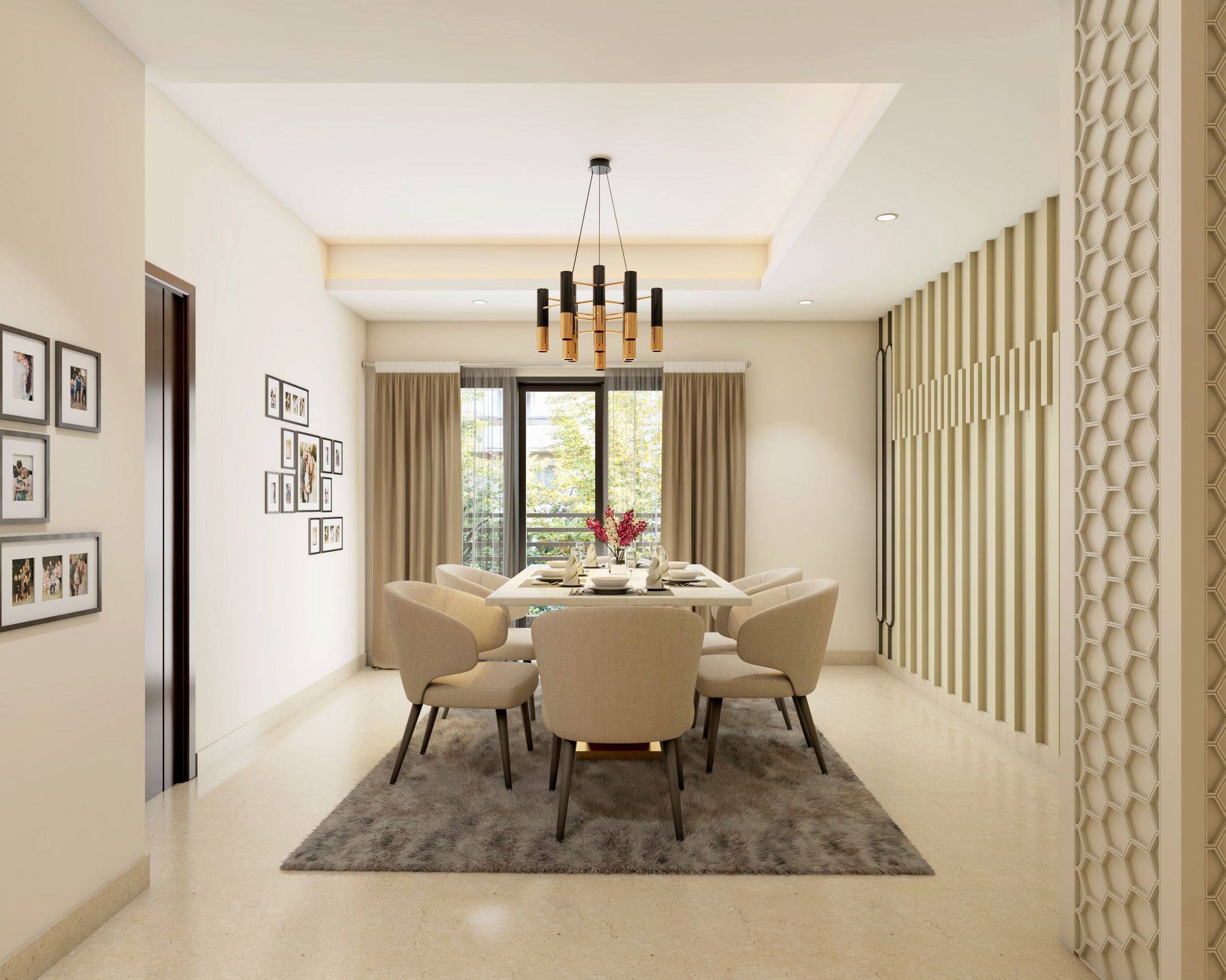 Beige Layout Ranting Beige Wall Design For Living And Dining Rooms | Livspace