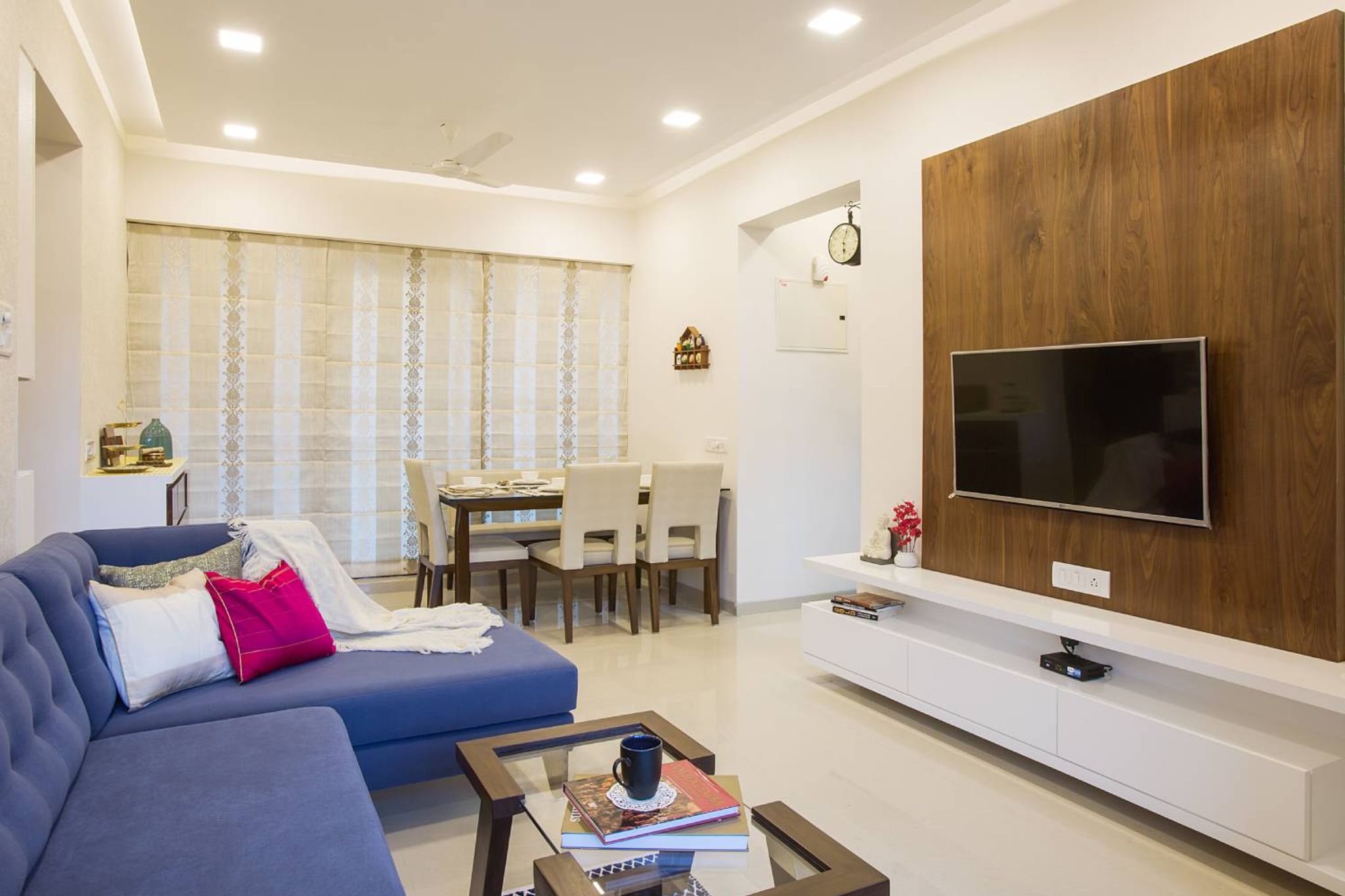 2BHK Mumbai Flat Contemporary Design with Parallel Kitchen and Stylish ...