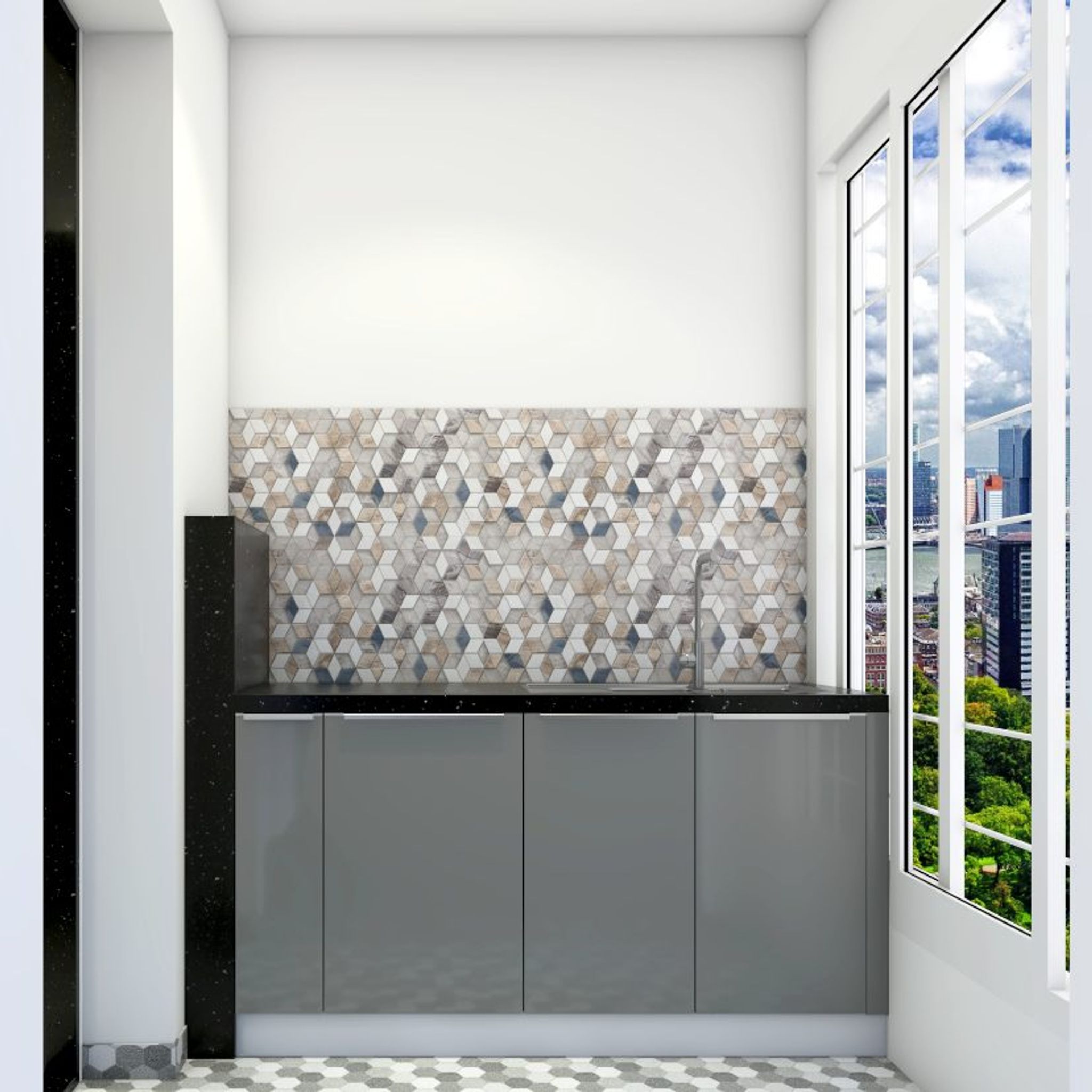 Maximum Storage Convenient Spacious Modern Kitchen Design | Livspace