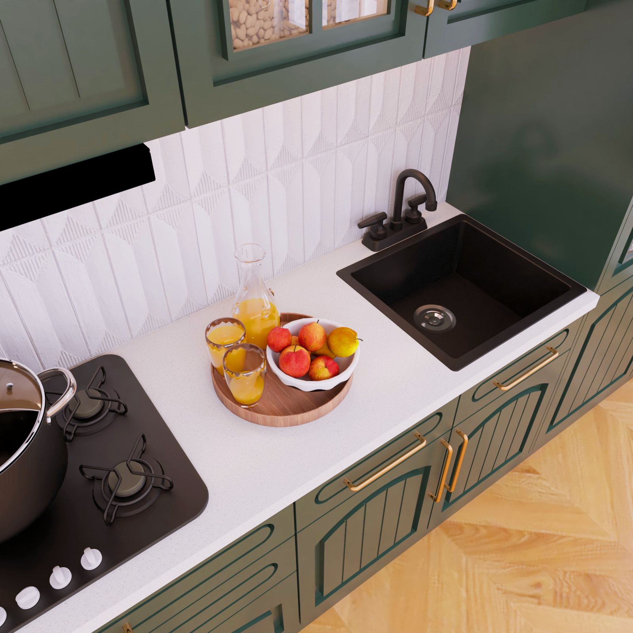 Top Mount Black Quartz Classic Kitchen Sink Design With Single Bowl