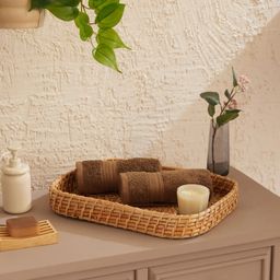 Solid Dyed 475 GSM 100% Cotton Chocolate Hand Towel | Paleto