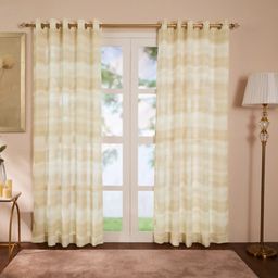 Sheer 100% Polyester Opal Set of 2 Door Curtains | Meriga