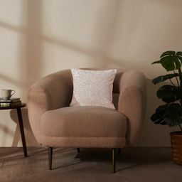 Indian Heritage Polyester Blend Biscotti Cushion Cover | Vissencia