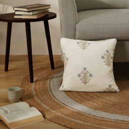 Indian Heritage Polyester Blend Ocean Cushion Cover | Vissencia