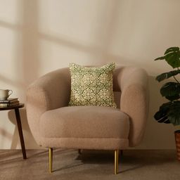 Indian Heritage 100% Cotton Midnight Onyx Cushion Cover | Vissencia