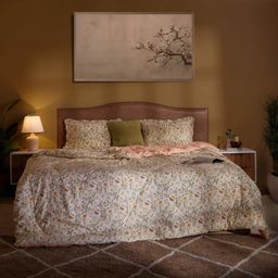Floral 120 GSM 100% Cotton Mustard Double Comforter | Bloomshire Luxe