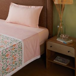 Ethnic 144 TC 100% Cotton Salmon Single Dohar | Bloomshire Classic