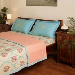 Indian Heritage 144 TC 100% Cotton Sage Bloom Double Dohar | Chippa Lane