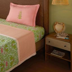 Indian Heritage 144 TC 100% Cotton Sage Mint Single Dohar | Chippa Lane