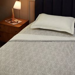 Ethnic 250 TC 100% Cotton Grey Single Dohar | Fergana
