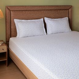 Floral 144 TC 100% Cotton Purple Double Bedsheet Set | Bloomshire Classic
