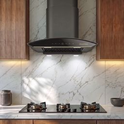 Intellia 60 cm Curved Chimney | BLDC Ducted 1600 m3/h Suction | Auto Clean