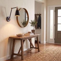 Livspace Centaur Black Metal Wall Light | Black