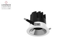 Livspace Cosmo Movable Spotlight - 10W Warm White | White