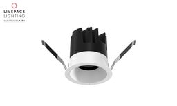 Livspace Cosmo Recess Spotlight - 10W Warm White | White