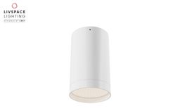 Livspace Cylux Surface OPD Surface Downlight - 10W Warm White | White