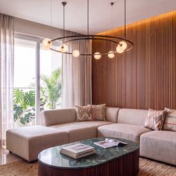 Livspace Galaxy 8 Head Chandelier | Black or Brass