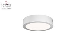 Livspace iPlane V1 Surface OPD Surface Downlight - 15W Warm White | White