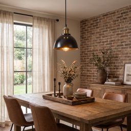 Livspace Ivan Darnar Black Metal Pendant Light | Black