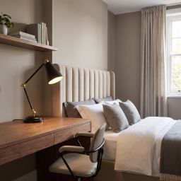 Livspace Leanne Ford Black Metal Study Lamp | Black Matt
