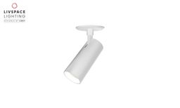 Livspace Luma 35 Sr Semi Recess Spotlight - 8W Neutral White | White