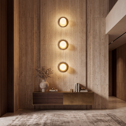 Livspace Orbis Disc Wall Wall Light | White + Gold