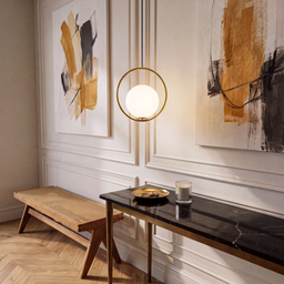 Livspace Orbis Ring Pendant Pendant | White + Gold