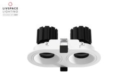 Livspace Orion 2Way Recess Spotlight - 16W Neutral White | White