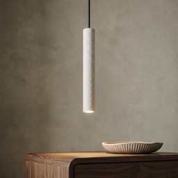 Livspace Pillar Pendant | White